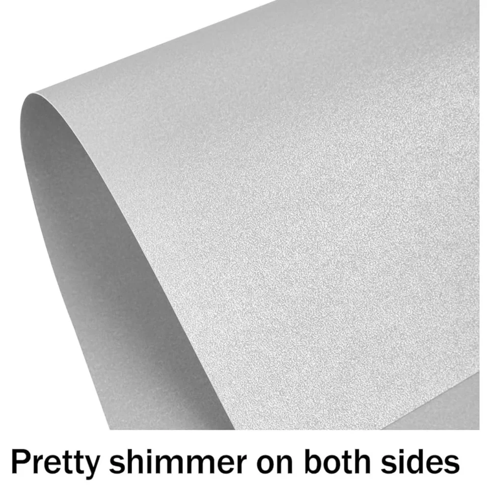 LUXPaper Silver Metallic Cardstock Paper 80 lb. 70 Pages